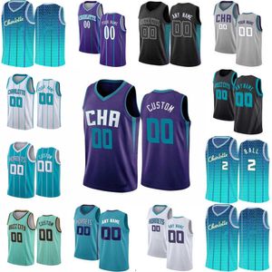 75th Custom Mens Womens Charlotte''Hornets''Jersey Larry 2 Johnson Dell 30 Curry Muggsy 1 Bogues Basketball Jerseys