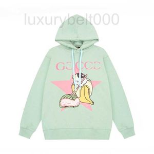 Herrhuvtröjor Sweatshirts Designer Luxury Fashion Unicorn Banana Cat Printed Hooded Sweater Autumn Winter Coat for Women Gu66