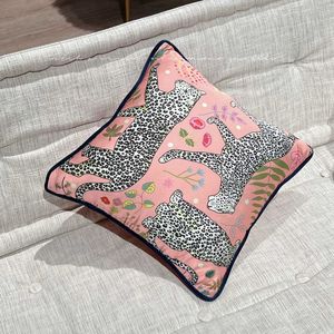 Pink Tiger Leopard Pillow Girls Sleep Pillow Bed Cushion SOFA Living Room Office Cute 22122