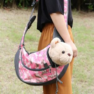 Cat Carriers Pet Dog Sling Carger Carrier Outdoor Путешествие Портативные дышащие сетчатые мешки для плеча на плече