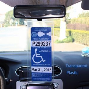 Skyddspåsar Handikappar Parkeringstillstånd täcker handikapphållare lagringsarrangör Plakatskyddsbilhållare hänghylsa