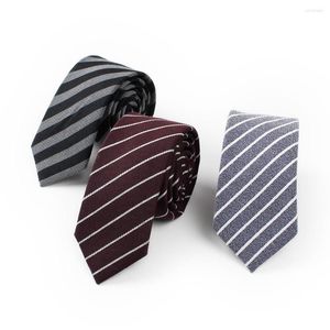 Bow Ties 6cm Cotton Mens Design Neck Striped For Men Formal Business Wedding Party Gravatas