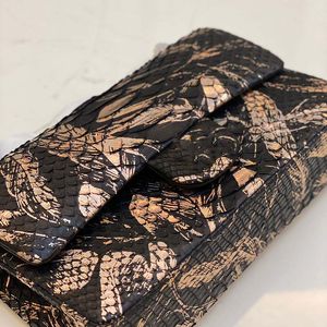 Klasyczna designerska torba na ramię luksusowy łańcuch mody dla zwierząt Serpentynowy Cross Body Portfel ze sprzęgłem vintage skórzana torebka z pudełkiem stylowym i wszechstronnym