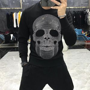 Erkek Hoodies 2022 Kış Hoodie Yüksek Kaliteli Elmas Kafatası Sweatshirt Sıradan Artı Beden Uzun Kollu