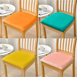 Sandalye kapaklar kadife yemek streç çıkarılabilir kapak önleyici elastik koltuk yastık slipcovers oturma odası mutfak el