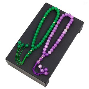 Charm Bracelets Sunspicems TASBIH Muslim Rosary Bracelet Mohammed Prayer Beads Turkish 33 Dubai Natural Stone Counting Hand String