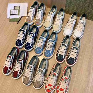 2022 Tennis 1977 Designers Sneaker Luxury Canvas Shoe Beige Blue Washed Jacquard Eenim Men Women Shoes Ace Rubber Sole brodered Vintage