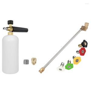Car Washer Pressure Wand With Adjustable Angle Nozzle & Snow Foam Lance Cannon Maker Mesh Filter