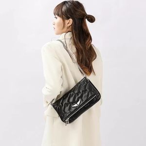 مصمم الأزياء Womens Bag Wings Diamond-Earing Messenger Sheepske Leather Leather Crossbody Handbags اثنين