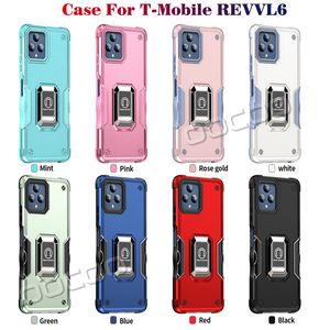 Armor Magnetic Cases Silicon Ring Stand Hard Car Holder Cover Case f￶r T Mobile Revvl 6 Pro 5G V iPhone 14 Pro Max 14Pro 13 12 Mini 11 XS XR 6 7 8 Plus