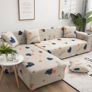 Крышка стула Cartoon Kawaii Heart Incluscepluse L Sharp Sovan Cover Elastic Slipcover Sectional Protectors Couch для домашней гостиной