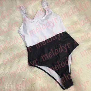 Color One Piece Swimwear Summer Holiday Bikini Embroidery Letter Swimming Suit Beach Clothes
