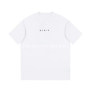 Fashion Brand Design Mens T Shirt Front and Back Letter Print Round Neck Short Sleeve Luxury Loose T-Shirt Top Black White