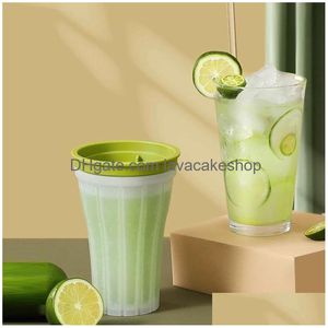 Ice Buckets And Coolers 150Ml Quickfrozen Cream Maker Squeeze Cup Homemade Ices Creams Smoothie Cups Is Pinched Into An Creative Dro Dhpsq