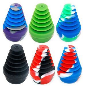 Multifunction Colorful Smoking Silicone Portable Universal Cartridge Adapter Herb Tobacco Oil Rigs Waterpipe Filter Dabber Caps Bong Hookah Down Stem Holder DHL