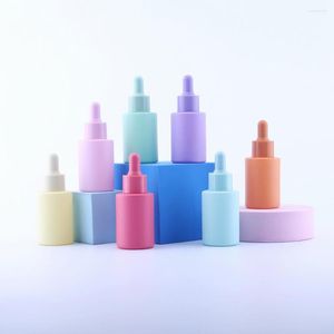 Förvaringsflaskor 30 ml droppflaskrör färgglas påfyllbar för eterisk oljepipettbehållare tom