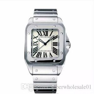 Designer Men's Watch Luxury Top Brand Men Square Watches Genève äkta rostfritt stål kvartsklockor högkvalitativa mode M310k