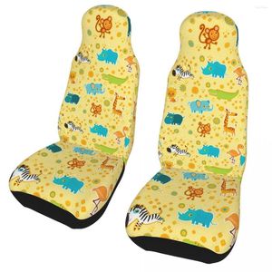 Campa a cadeira Classic Ploth Seat Elephant Car Capa Front Set com Gift Universal Fit for Cars Trucks SUVs SUVs