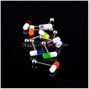 Tongue Rings Fashion Pill Nail Sexy Simplicity Human Body Puncture Eyebrow Nails Metal Trendy 2 6Kq Y2 Drop Delivery Jewelry Dhgarden Dh69W