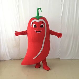 2022 Red Pepper Cartoon Mascot Costume Vegetabiliska Performance Props Adult Anime Character Dress Halloween Xmas Parade Suits