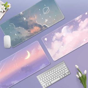 Śliczne Mousepad duże grę biurka komputerowe blokowanie maty stołowej krawędzi dla nastolatków sypialnia kawaii myszy