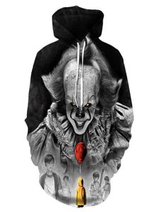 Men039s Hoodies Sweatshirts Movie Stephen King ITThe Clown Pennywise 3D Printing Cosplay Costume Men Women Cartoon Halloween 5516371