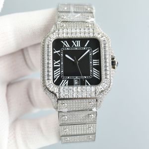 Ręcznie robione diamentowe zegarek męskie zegarki projektantów Automatyczne mechaniczne 40 mm Sapphire Business Kobiety Wris-end Pas Stali Stael Pas Montre de Luxe