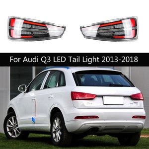 Car Taillights Assembly Rear Lamp Reverse Parking Running Light For Audi Q3 LED Tail Light 2013-2018 Dynamic Streamer Turn Signal Indicator