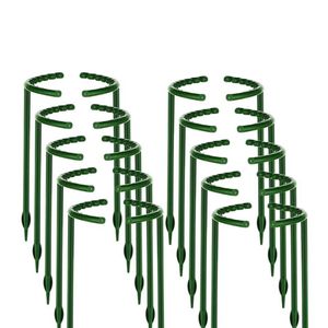 Titta på band 36 stycken Växtstöd Flower Stake Half Round Ring Cage Holder Pot Climbing Trellis207h