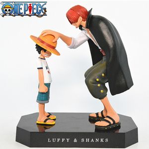 ノベルティゲームワンピースLuffy Shunks PVCアクションフィギュアトイ180mmワンピースアニメモンキーD Luffy Figurine Toys Doll