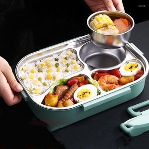 Dinnerware Sets Portable Stainless Steel Lunch Box Bento Office Worker Lunchbox Container Meal Prep Picnic Storage HeatedThermal Tuppers