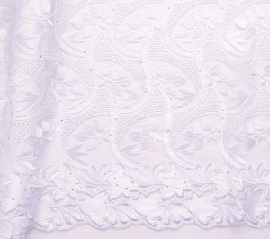 Walussjlh人気の白いアフリカンレースファブリック高品質ナイジェリアのフレンチチュールレースファブリックビーズ4406445の刺繍入りネットレース