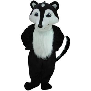 2022 Черное длинное меховое аниме Husky Dog Wolf Fox Costume Costum