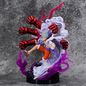 Gry nowatorskie anime One Piece 32 cm Figure Luffy Gear 5 Sun God Nika Luffy Action Statue Figurine Pvc Model Doll Doll Toys Prezent