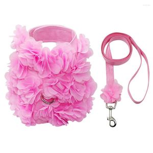 Collari per cani Pet Small Girl Cuppy Cablat Pink Flower per Yorkie Chihuahua Maltese Taglia extra