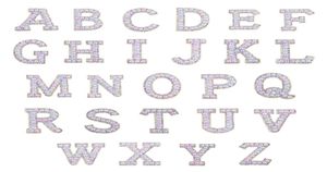 Nähen im Nähen 26 englische Buchstaben Perle Strassflecken für Kleidung Az Alphabet Bunte Perlen Applique Nähen Flecken diy na4134564