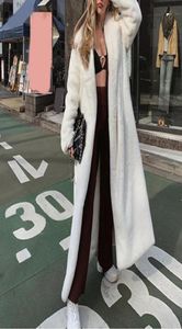 Women039s Fur Faux 2021 Winter Longo White Coat Women Women Fluffy Warm Lapel Oversize Plush Jacket Lady Korean Fashion Stree8384732