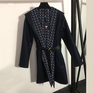 Casaco de lã de lã de luxo feminino jaqueta estampada de outono inverno de casacos grossos designer moda longa jaquetas longas