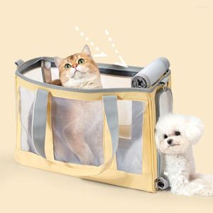 Cat Carriers Large Capacity Pet Carrier Backpack Portable Kitten Dog Outdoor Small Travel Camping Reflective Bag