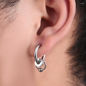 Hoop Earrings Small Circle Light Luxury Personality Fashion High-End Pendant Jewelry Accessories Chinese Style