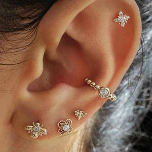 Backs Earrings Vintage Beaded Ear Cuff For Women Charm Crystal Earcuff Tiny Clip On Fake Cartilage Without Piercing Clips Jewelry