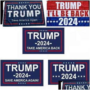 Banner Flags Trump 2024 Flag 2024 Elezioni generali USA 2 Grommetti di rame Porta l'America in poliestere outdoor decorazione interno 90x150cm/ dhzpw