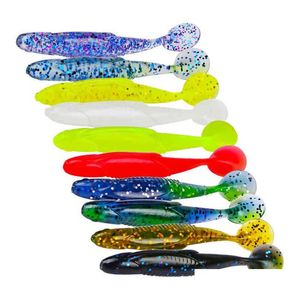 Partybevorzugung 9,5 cm / 6 g 10 Farben Wurm Kunststoffköder Swimbait Wobbler Weiche Köder Angelköder Künstlicher Bass Tackle 10 Teile / Los Jy0792 D Dhtbp