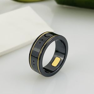 Klassischer Stil, Buchstaben-Keramik-Ringe für Herren und Damen, Modedesigner, extravagante Buchstaben-Ring-Schmuck, Damen- und Herren-Hochzeit, schön gut