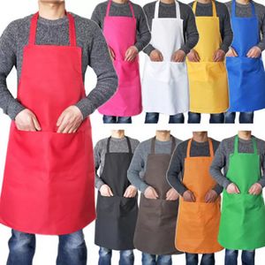 Kleurrijke kookschort in keuken Houd de kleding schone mouwloze handige mannelijke en vrouwelijke chef -kok van Universal Kitchen schort SS1223