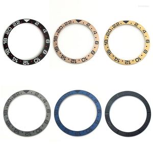 Relógio kits de reparo MON BEZEL CERAMIC Inserir 38mm de ouro rosa preto para Skx007divers Sapphire Glass 40 Acessórios de caixa Peças