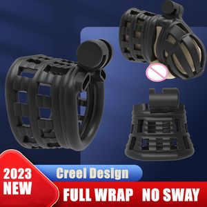 YARN NOVO Design Design Full Wrap Penis Ring Castity Cage DeviceMated com cobra python gage múltipla gaiola bloqueio adulto sexy toyscock