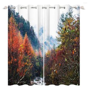 Curtain Redwood Forest Sky Landscape Curtains For Living Room Window Home Decor With Grommet Accessories Sunshade Insulation Drapes