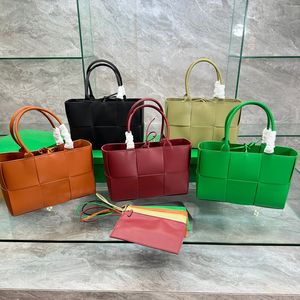 Designer Women Arcos Intreccio Weave Tote Bag Italy Luxury Brand B Nappa Shopping Bags Lady Large Capacity Green Basket Totes Borsa con portamonete 31cm