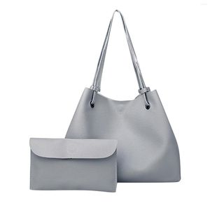 Duffel Väskor Dator Tote Shopper Bag handväska axel 2-stycken Set Women's Holder